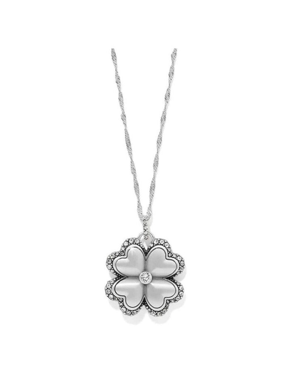 Brighton Gaia Four Leaf Clover Necklace $118 NWTJM0054  Silver